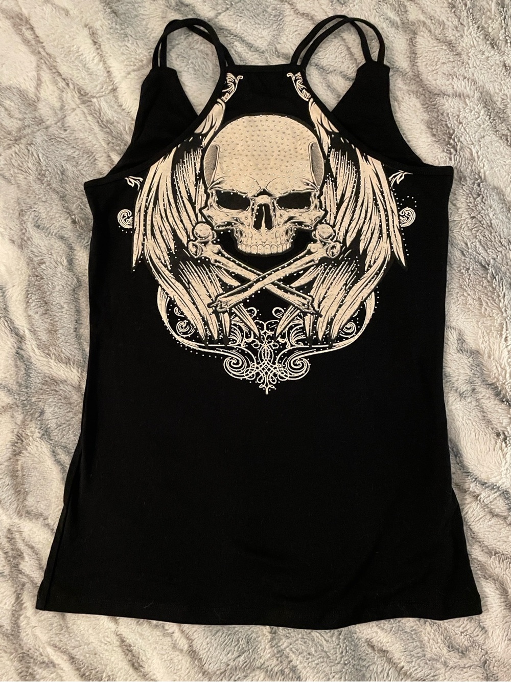 Skull Rhinestone Tank Top - Picture 2 of 3